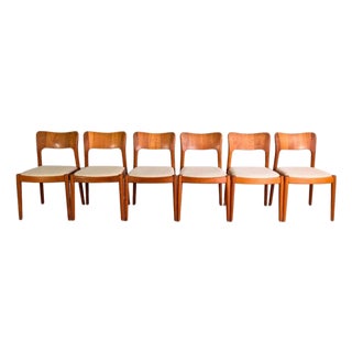 Vintage Chairs in Teak from Koefoeds Hornslet, 1960, Set of 6 For Sale