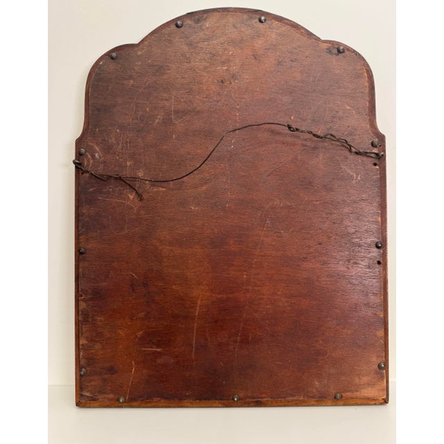 Antique French Country Scalloped Wood Small Wall Mirror For Sale - Image 12 of 13