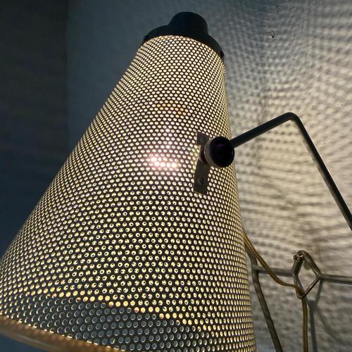 Metal Perfolux Wall Lamp by Hiemstra & Evenblij, 1952 For Sale - Image 7 of 11