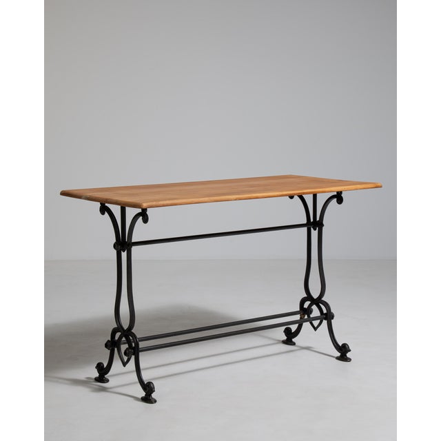 Cast Iron Bistro Table, Antique, France, Early 20th Century For Sale In Greensboro - Image 6 of 14