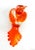 Orange & Clear Murano Sommerso Glass Bird – 20th Century – Italian Modern / Collectible Glass For Sale - Image 9 of 10