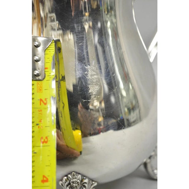 Vintage International Silver Co Silver Plated Victorian Bulbous Water Pitcher For Sale - Image 10 of 12