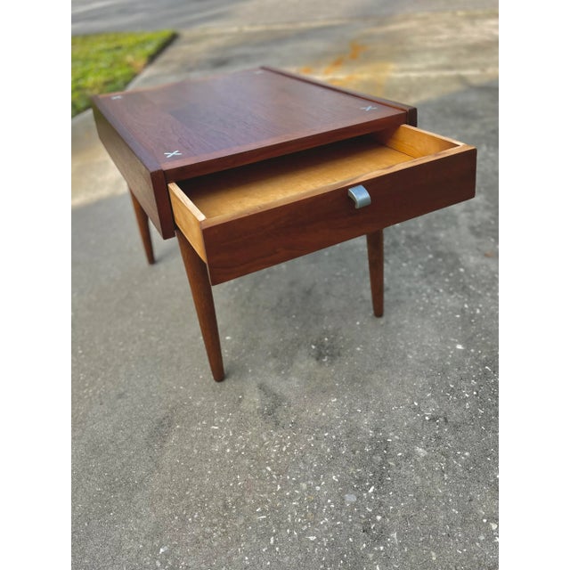 Wood Side Table or Nightstand With Single Drawer by American of Martinsville For Sale In Tampa - Image 6 of 13