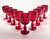 American 1980s Fenton “Thumbprint, Ruby Red” Wine Glasses - Set of 9 For Sale - Image 3 of 6