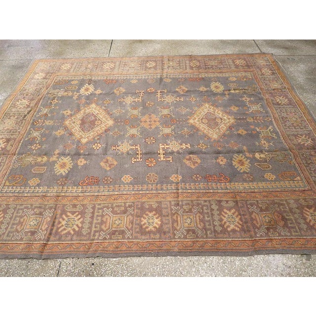 Galerie Shabab Collection Mid-20th Century Turkish Oushak Rug For Sale In New York - Image 6 of 10