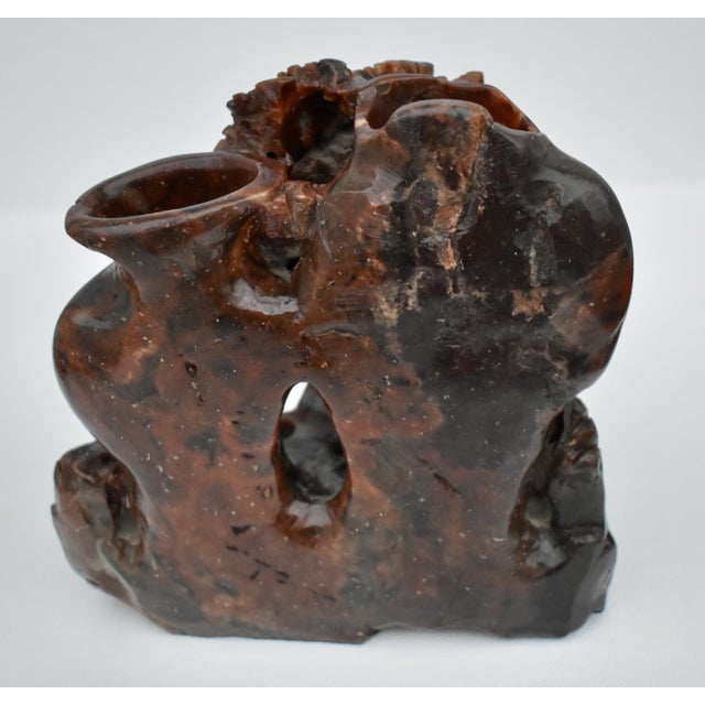 Chinese Vintage Carved Ornate Soapstone Scultpure For Sale - Image 3 of 13