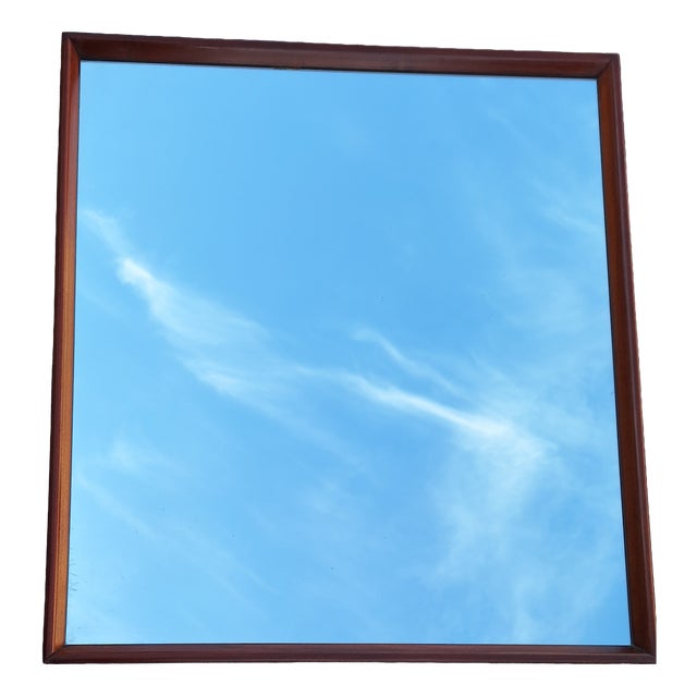 German Art Deco Wall Mirror with Walnut Frame, 1930s For Sale