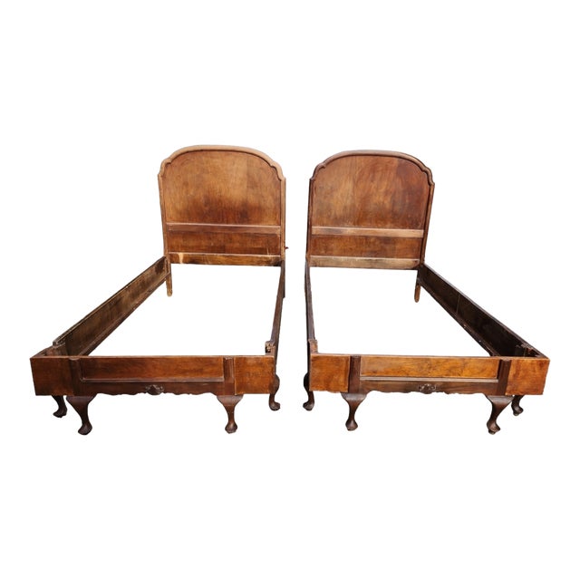 Vintage French Provincial Twin Beds for Restoration and Customization