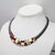 1980s Vintage 1980s Signed Monet Gunmetal White, Red & Black Enamel Mondrian Inspired Collar Necklace For Sale - Image 5 of 10