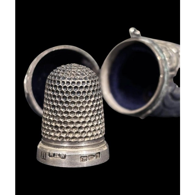 Victorian Jewelry Chatelaine With Five Notions/Accessories Hallmarked English Sterling For Sale In Tampa - Image 6 of 16