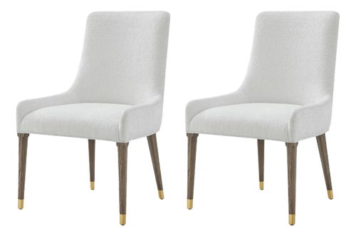 Hollywood Regency Style Upholstered Dining Chairs- Set of 2