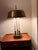 Mid-Century Modern Vintage 3-Light Metal Table Lamp With Original Shade — Mid-Century Hollywood Regency Lighting, 24" For Sale - Image 3 of 8