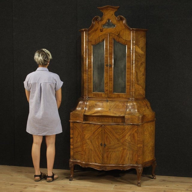 Vintage Venetian Trumeau in Walnut, 1950s For Sale - Image 12 of 13