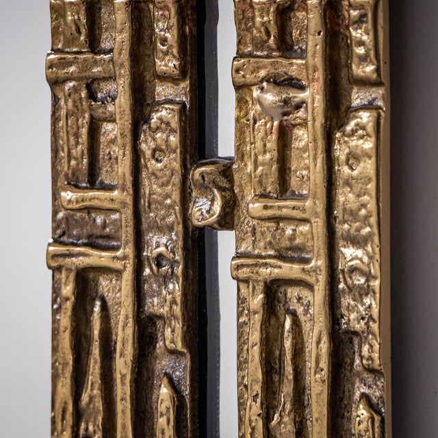 Brass Brass Mirror, Attributed to Luciano Frigerio, Italy, 1970s For Sale - Image 8 of 8