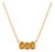 Natural Citrine 3 Stone Necklace | Gemstone Bar Dainty Necklace | November Birthstone Minimalist Choker For Sale