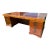 Vintage Mind Century Modern Helikon Desk Executive Hardwood Burl Wood Inlaid Wood For Sale