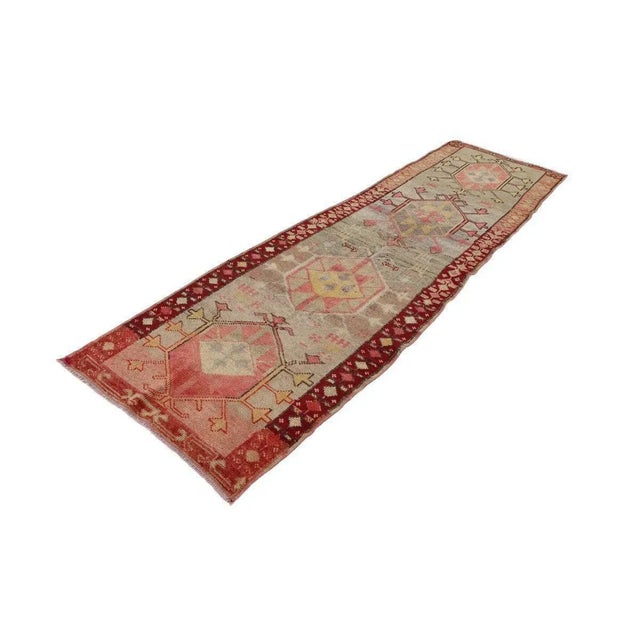 Mid-Century Modern Mid 20th Century Vintage Runner For Sale - Image 3 of 7