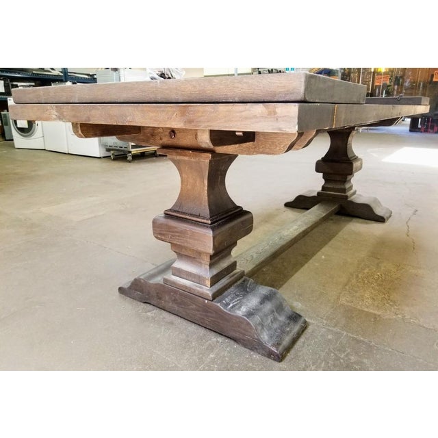 Contemporary Restoration Hardware Salvaged Wood Trestle Rectangular