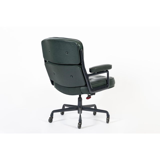 Green Leather Time Life Office Chair by Eames for Herman Miller 1996 For Sale - Image 12 of 14