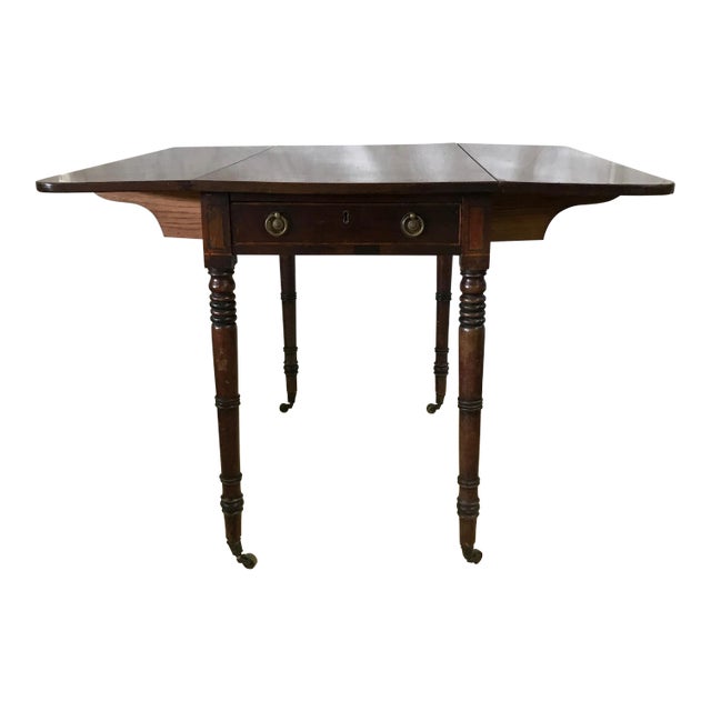 19th Century Regency Mahogany Drop Leaf Table For Sale