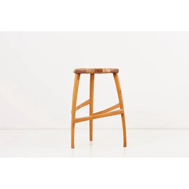 Brown American Bar Stool by Arthur Espenet Carpenter, 1960s For Sale - Image 8 of 14