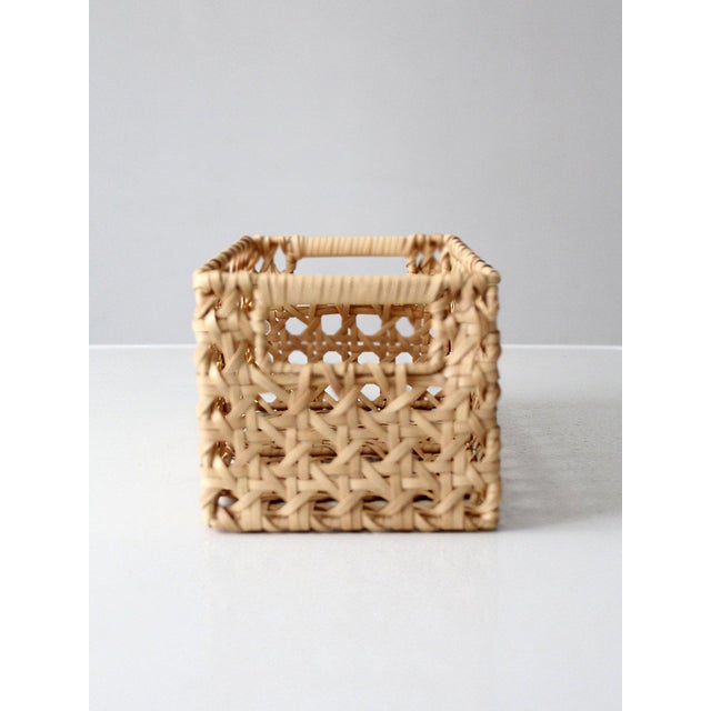 Late 20th Century Vintage Woven Storage Basket For Sale - Image 5 of 12
