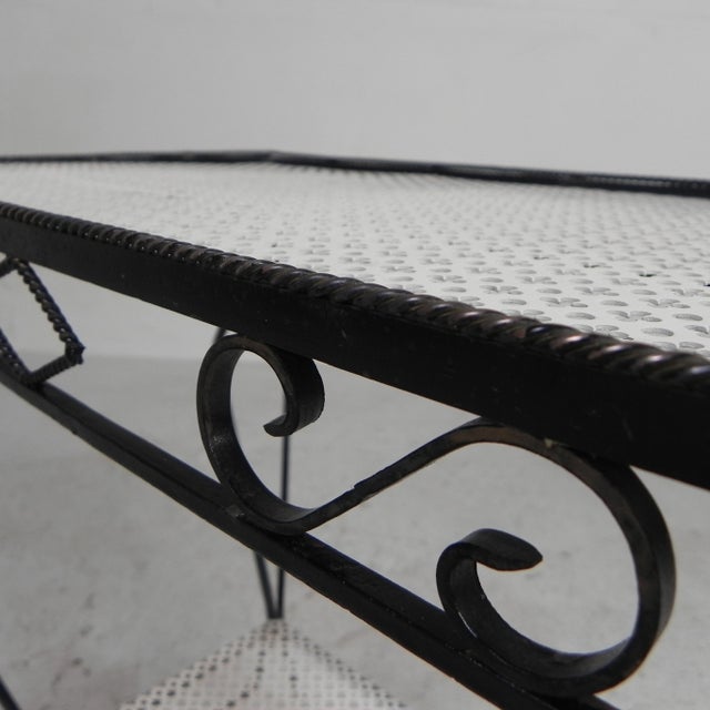 Vintage Sculptural Steel side Table, 1950s For Sale - Image 3 of 18