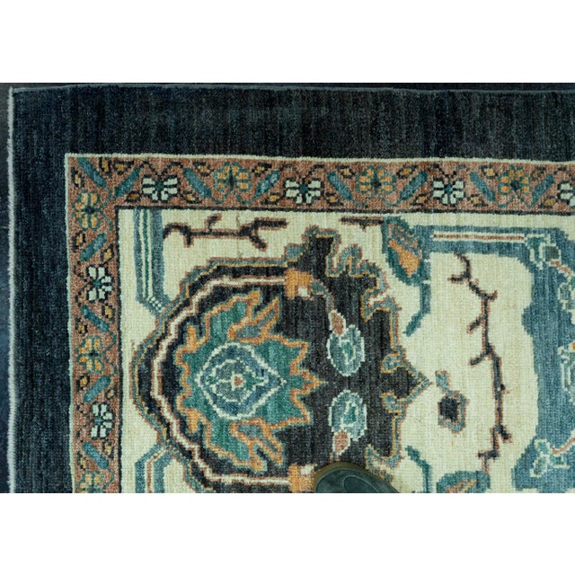 Turkish Oushak Antique Look Rug 12'9" x 17'8" #20063 For Sale - Image 4 of 8