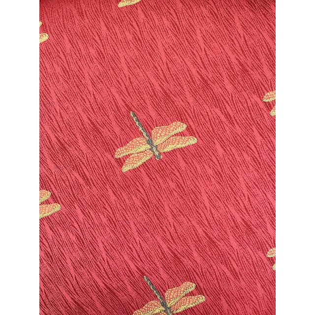 Wood Pair of French Louis XV Style Balloon Back Chairs, Dragonfly Upholstery, Walnut Finish a Pair For Sale - Image 7 of 12