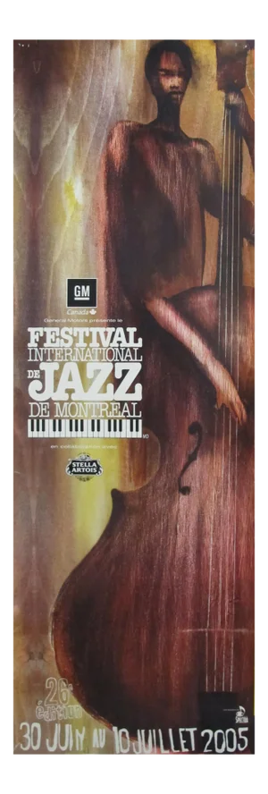 2005 Festival International De Jazz Montreal (Yellow Double Bass) Poster