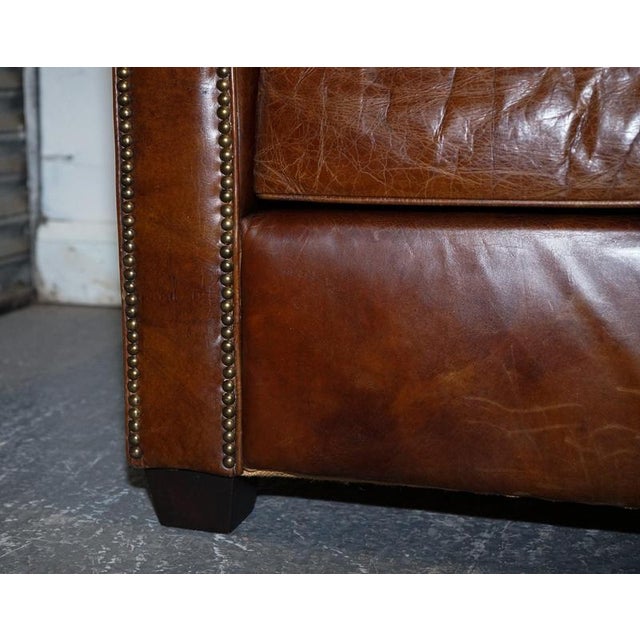 Viscount Sofa in Brown Leather from Timothy Oulton For Sale - Image 5 of 15