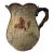 19th Century Antique Majolica Bird Pitcher With Lavender Interior & Basketweave Motif For Sale