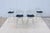 Fabulous, authentic mid-century modern set of four Bertoia bar height stools designed by legendary sculptor and designer...