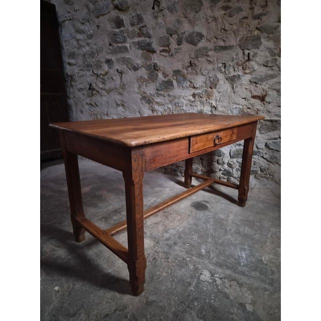 Antique French Farmhouse Table in Cherry, 1750s For Sale - Image 12 of 18