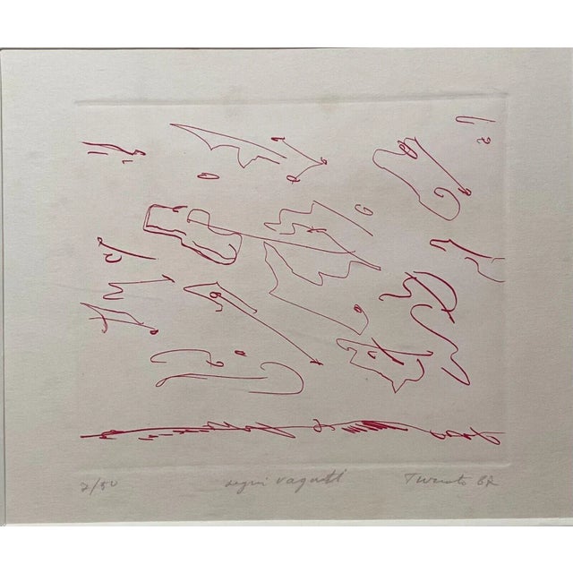 Vintage Giulio Turcato 'Degri Vagutto' Abstract Italian Modernist Color Etching For Sale - Image 12 of 12