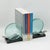 1980s Modernist Bookends Black Granite and Glass Slab, circa 1980 For Sale - Image 5 of 8