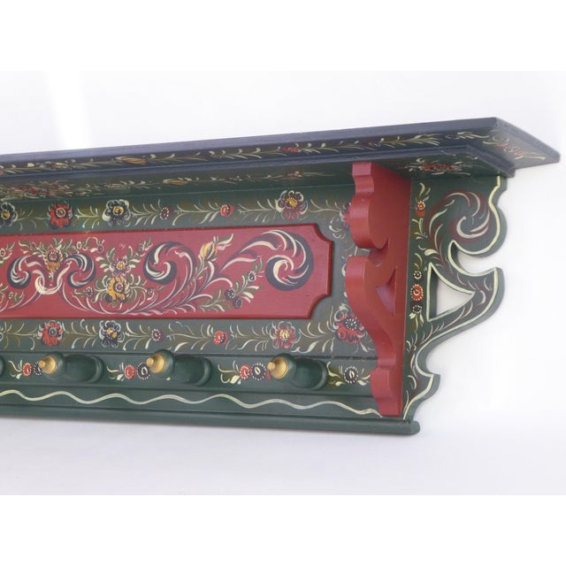 1920s Vintage Folk Art Dutch Wall Rack, 1920s For Sale - Image 5 of 12
