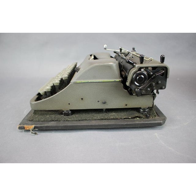 Metal German Mechanical Typewriter with Carrying Case from Rheinmetall, 1950s For Sale - Image 7 of 12