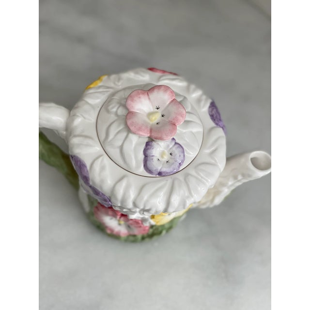 1980s World Bazaar Floral Tea Pot or Pitcher For Sale - Image 4 of 12