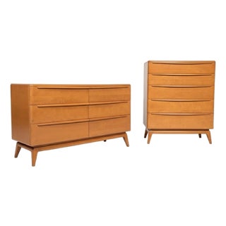 Vintage Heywood Wakefield Encore Dresser Set – Champagne Finish For Sale