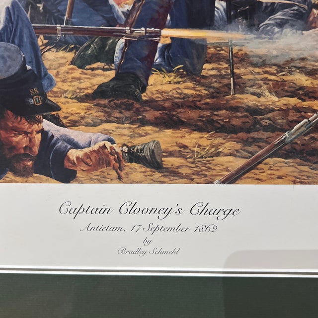 1970 Original Print Signed Numbered Framed by American Artist Bradley Schmeht Titled Captain Clooney’s Charge For Sale - Image 9 of 12