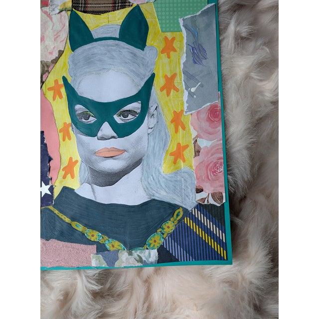 Eartha Kitt Contemporary Mixed Media Collage For Sale - Image 6 of 7