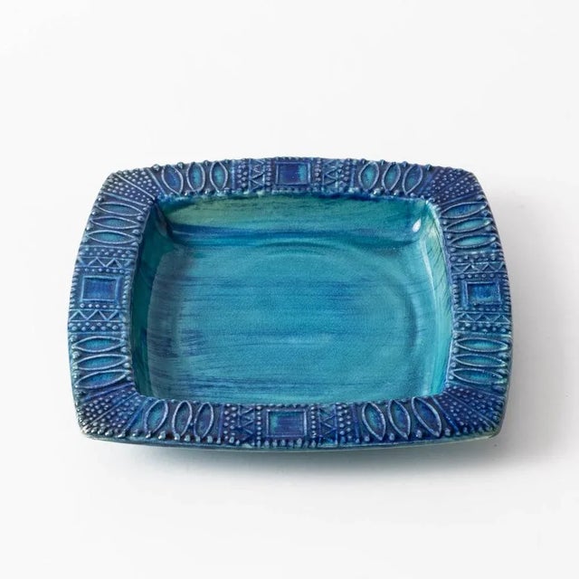 Turquoise Ceramic Bowl from Bay Keramik, 1970s For Sale - Image 10 of 10