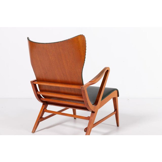 Architectural Swedish Armchair by Axel Larsson, 1950s For Sale - Image 3 of 5