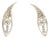 Mid 20th Century Pair of Twisted Leaf Diamond Earrings For Sale