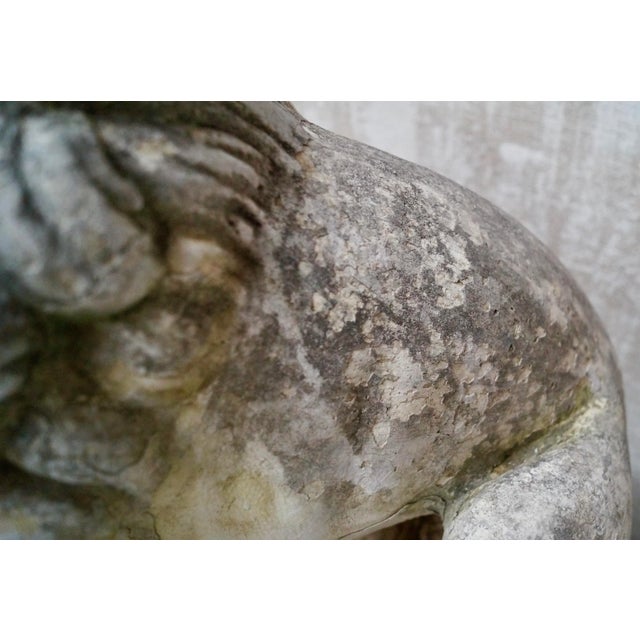 Proud Stone Cast French Sitting Lions, Set of 2 For Sale - Image 10 of 18