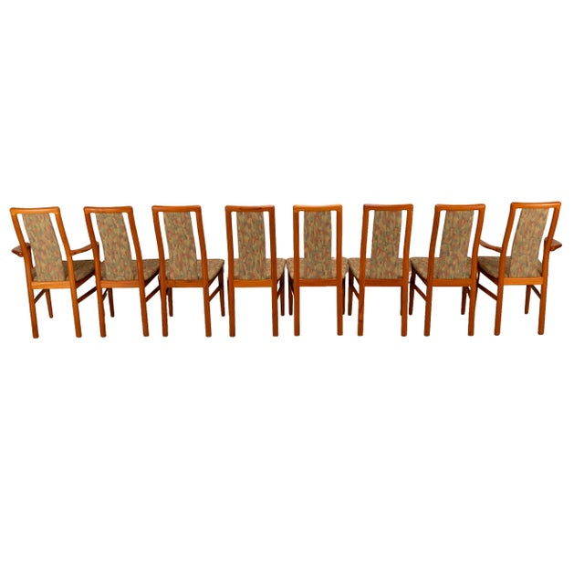 Brown 1980s Scandinavian Modern Teak Dining Chairs by Andersen Schou, Denmark - Set of 8 For Sale - Image 8 of 12