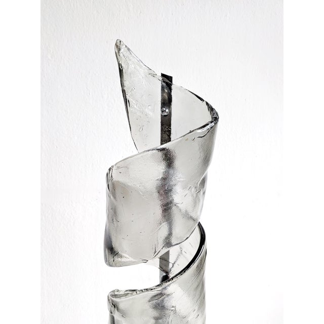 Murano Glass Spiral Floor Lamp from AV Mazzega, 1970s For Sale - Image 3 of 7