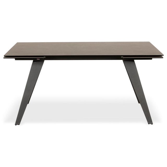 Modern Grey Brown Glass and Ceramic Extendable Dining Table from Kare Amsterdam For Sale - Image 3 of 3