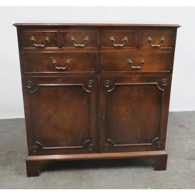 Brass Early 20th Century Beacon Hill Chippendale Mahogany Server For Sale - Image 8 of 8